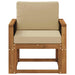 Canapea Medie pentru Exterior Lemn Solid de Acacia natural - WALTI WALTI