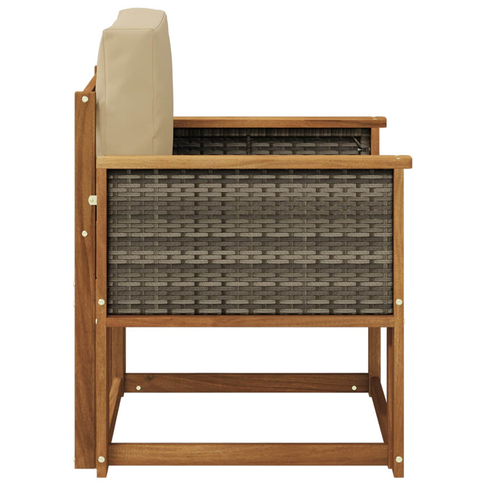 Canapea Medie pentru Exterior Lemn Solid de Acacia natural - WALTI WALTI