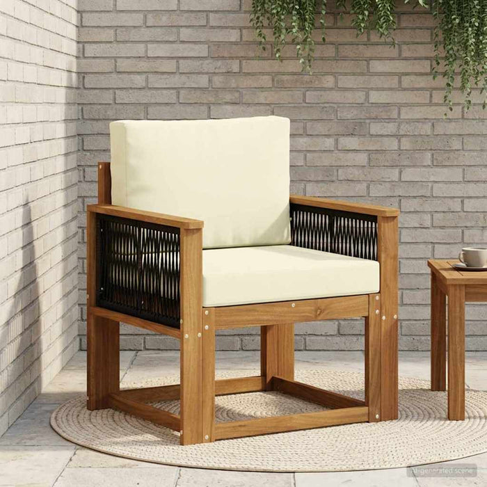 Canapea Medie pentru Exterior Lemn Solid de Acacia natural - WALTI WALTI