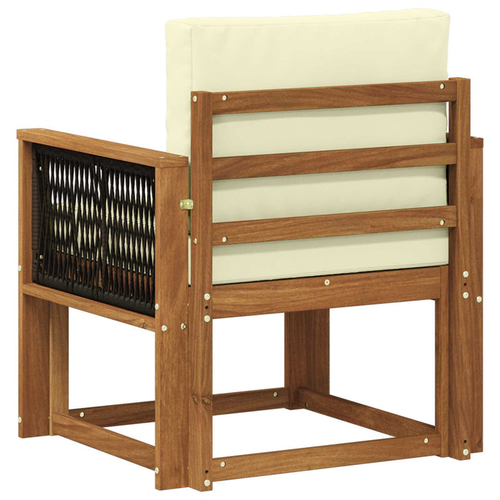 Canapea Medie pentru Exterior Lemn Solid de Acacia natural - WALTI WALTI