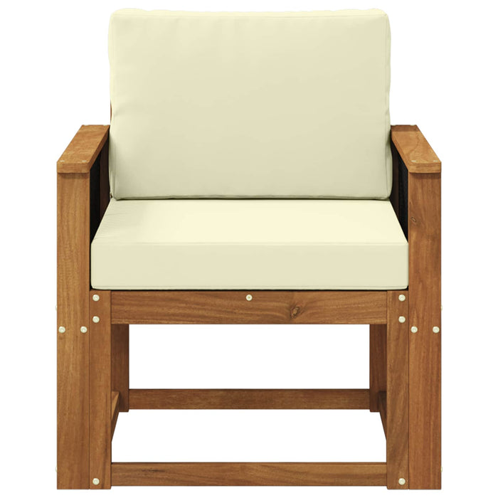 Canapea Medie pentru Exterior Lemn Solid de Acacia natural - WALTI WALTI