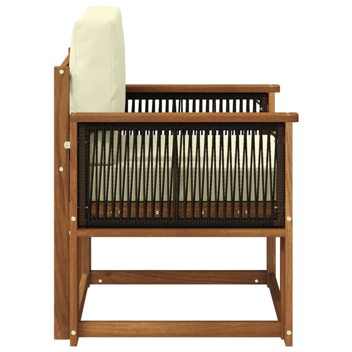 Canapea Medie pentru Exterior Lemn Solid de Acacia natural - WALTI WALTI