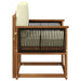 Canapea Medie pentru Exterior Lemn Solid de Acacia natural - WALTI WALTI