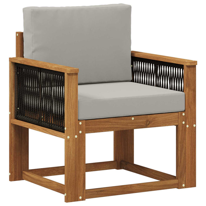 Canapea Medie pentru Exterior Lemn Solid de Acacia natural - WALTI WALTI