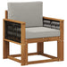 Canapea Medie pentru Exterior Lemn Solid de Acacia natural - WALTI WALTI