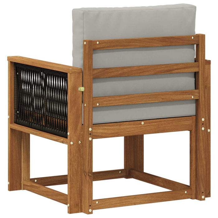 Canapea Medie pentru Exterior Lemn Solid de Acacia natural - WALTI WALTI