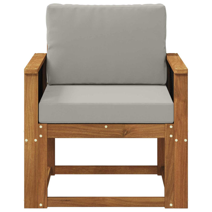 Canapea Medie pentru Exterior Lemn Solid de Acacia natural - WALTI WALTI