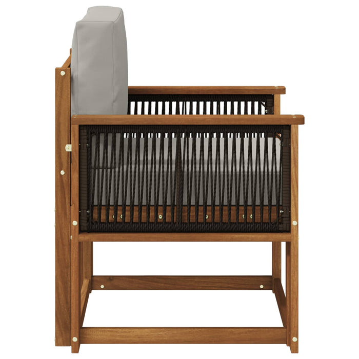 Canapea Medie pentru Exterior Lemn Solid de Acacia natural - WALTI WALTI