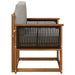 Canapea Medie pentru Exterior Lemn Solid de Acacia natural - WALTI WALTI
