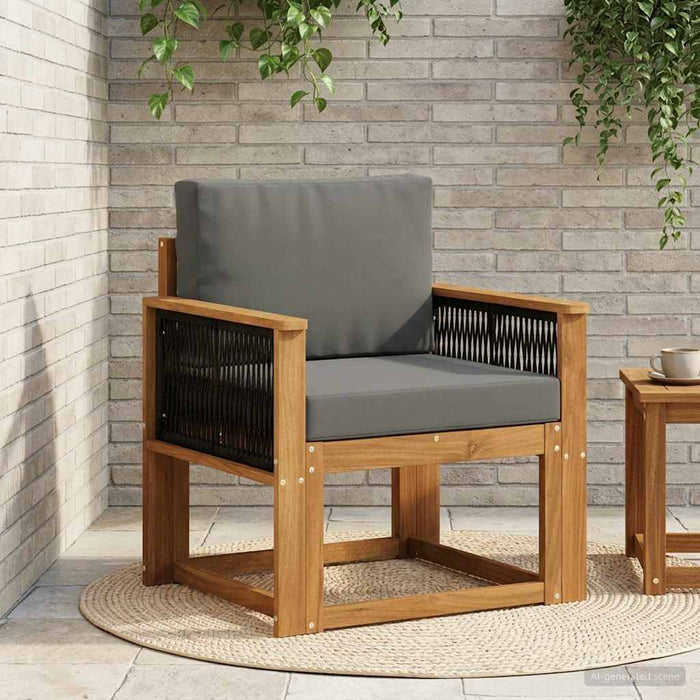 Canapea Medie pentru Exterior Lemn Solid de Acacia natural - WALTI WALTI