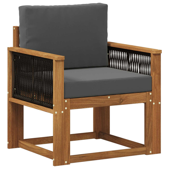 Canapea Medie pentru Exterior Lemn Solid de Acacia natural - WALTI WALTI