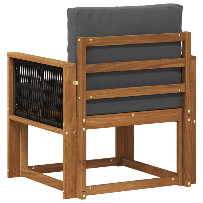 Canapea Medie pentru Exterior Lemn Solid de Acacia natural - WALTI WALTI
