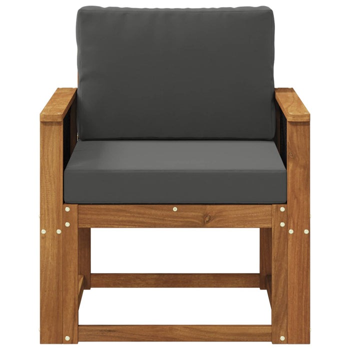 Canapea Medie pentru Exterior Lemn Solid de Acacia natural - WALTI WALTI