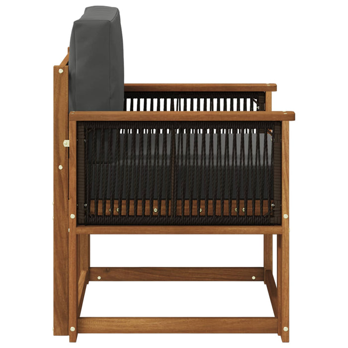 Canapea Medie pentru Exterior Lemn Solid de Acacia natural - WALTI WALTI