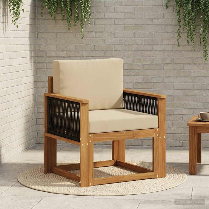 Canapea Medie pentru Exterior Lemn Solid de Acacia natural - WALTI WALTI