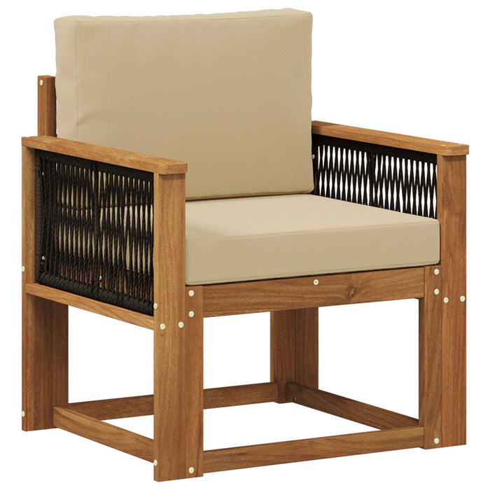 Canapea Medie pentru Exterior Lemn Solid de Acacia natural - WALTI WALTI