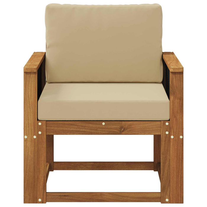 Canapea Medie pentru Exterior Lemn Solid de Acacia natural - WALTI WALTI