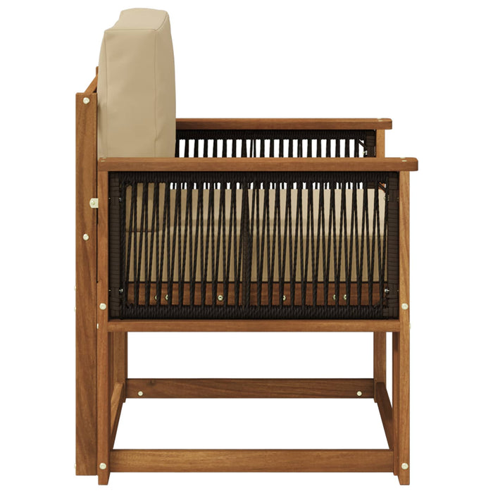 Canapea Medie pentru Exterior Lemn Solid de Acacia natural - WALTI WALTI