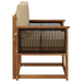 Canapea Medie pentru Exterior Lemn Solid de Acacia natural - WALTI WALTI