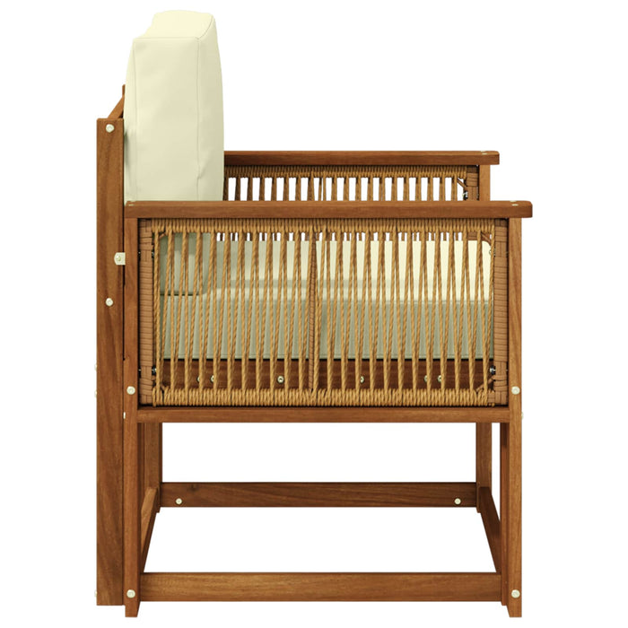 Canapea Medie pentru Exterior Lemn Solid de Acacia natural - WALTI WALTI