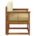 Canapea Medie pentru Exterior Lemn Solid de Acacia natural - WALTI WALTI