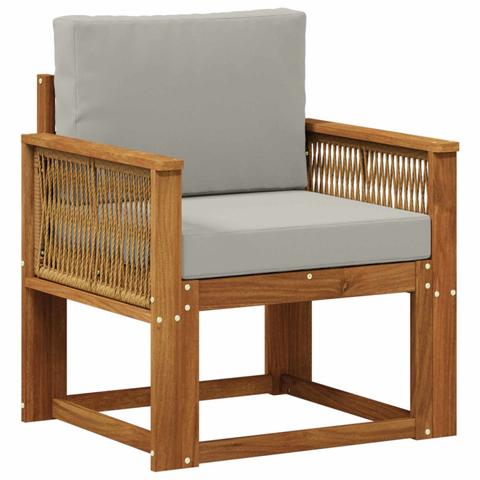 Canapea Medie pentru Exterior Lemn Solid de Acacia natural - WALTI WALTI