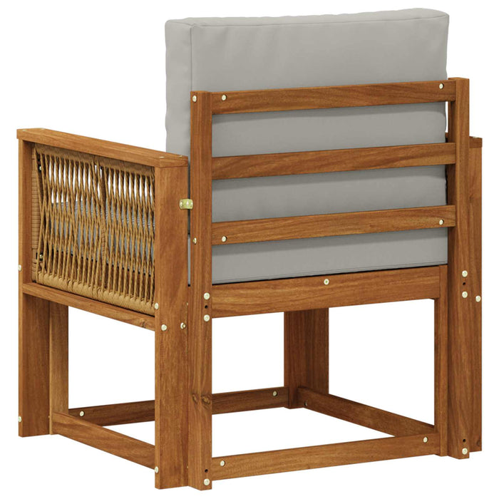 Canapea Medie pentru Exterior Lemn Solid de Acacia natural - WALTI WALTI