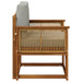 Canapea Medie pentru Exterior Lemn Solid de Acacia natural - WALTI WALTI