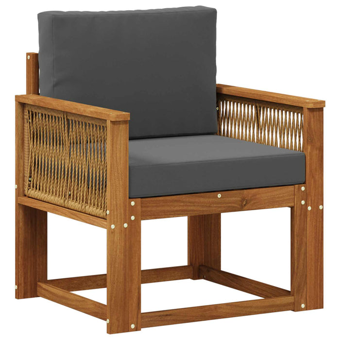 Canapea Medie pentru Exterior Lemn Solid de Acacia natural - WALTI WALTI