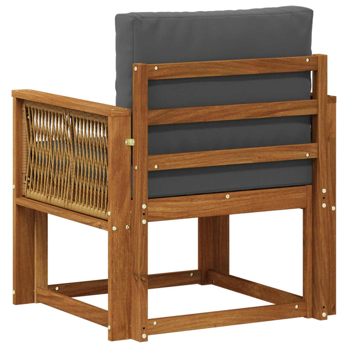 Canapea Medie pentru Exterior Lemn Solid de Acacia natural - WALTI WALTI