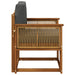 Canapea Medie pentru Exterior Lemn Solid de Acacia natural - WALTI WALTI