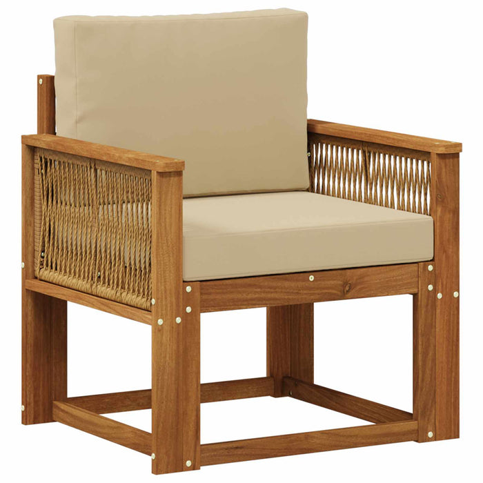 Canapea Medie pentru Exterior Lemn Solid de Acacia natural - WALTI WALTI