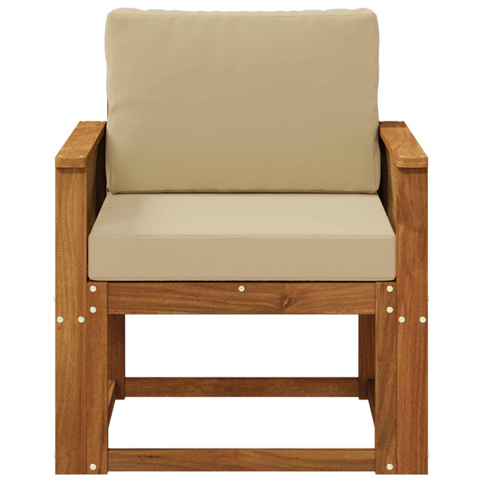 Canapea Medie pentru Exterior Lemn Solid de Acacia natural - WALTI WALTI