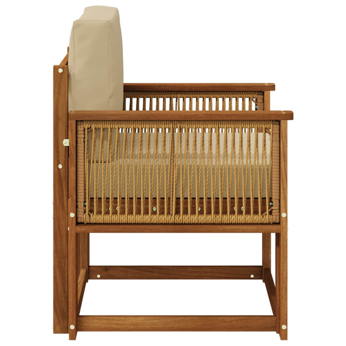 Canapea Medie pentru Exterior Lemn Solid de Acacia natural - WALTI WALTI