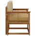 Canapea Medie pentru Exterior Lemn Solid de Acacia natural - WALTI WALTI