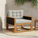 Canapea Medie pentru Exterior Lemn Solid de Acacia natural - WALTI WALTI