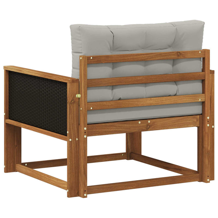 Canapea Medie pentru Exterior Lemn Solid de Acacia natural - WALTI WALTI