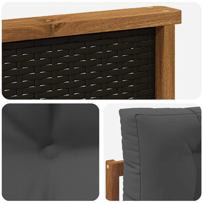 Canapea Medie pentru Exterior Lemn Solid de Acacia natural - WALTI WALTI