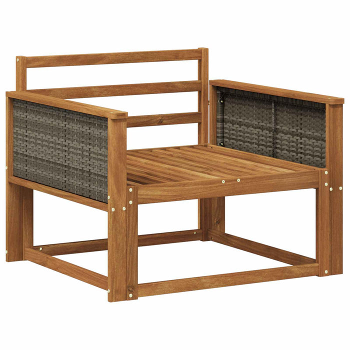 Canapea Medie pentru Exterior Lemn Solid de Acacia natural - WALTI WALTI