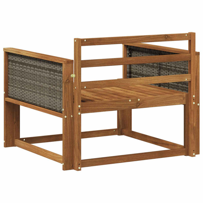 Canapea Medie pentru Exterior Lemn Solid de Acacia natural - WALTI WALTI