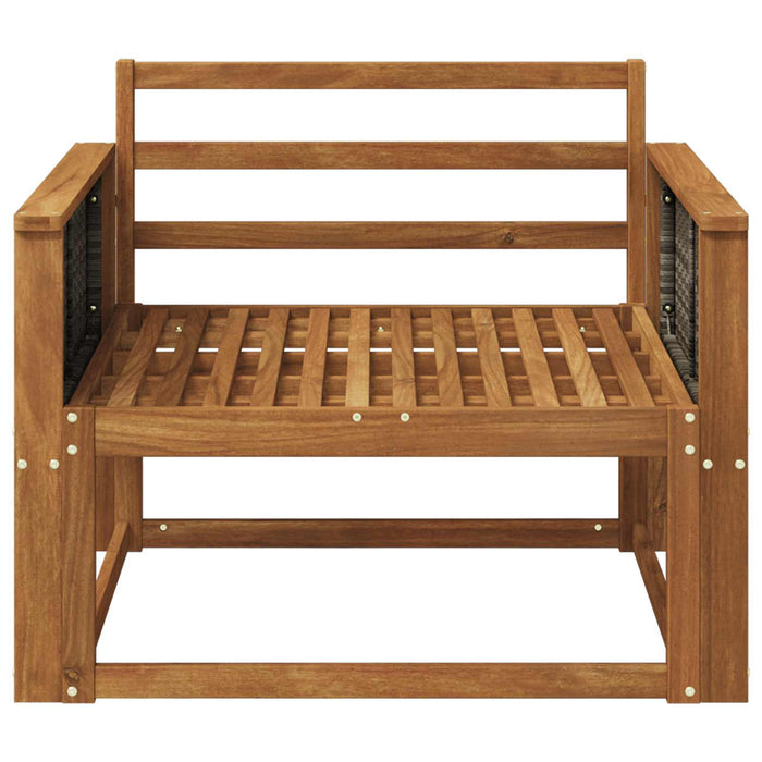 Canapea Medie pentru Exterior Lemn Solid de Acacia natural - WALTI WALTI