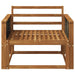 Canapea Medie pentru Exterior Lemn Solid de Acacia natural - WALTI WALTI