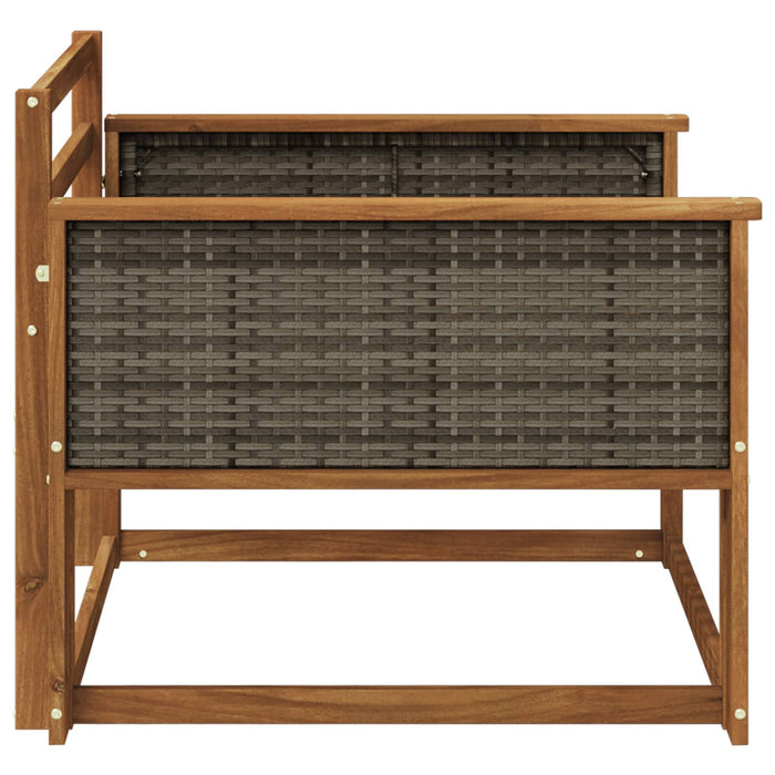 Canapea Medie pentru Exterior Lemn Solid de Acacia natural - WALTI WALTI