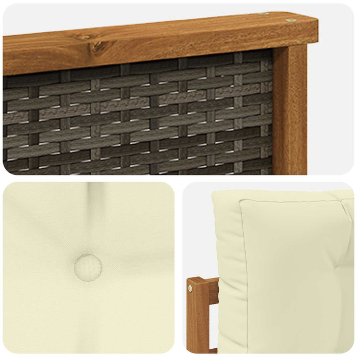 Canapea Medie pentru Exterior Lemn Solid de Acacia natural - WALTI WALTI