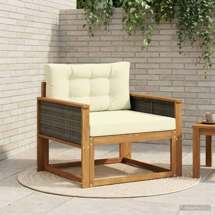 Canapea Medie pentru Exterior Lemn Solid de Acacia natural - WALTI WALTI