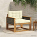 Canapea Medie pentru Exterior Lemn Solid de Acacia natural - WALTI WALTI