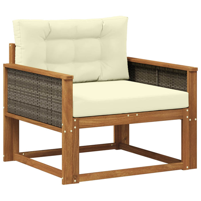 Canapea Medie pentru Exterior Lemn Solid de Acacia natural - WALTI WALTI