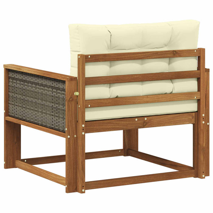 Canapea Medie pentru Exterior Lemn Solid de Acacia natural - WALTI WALTI