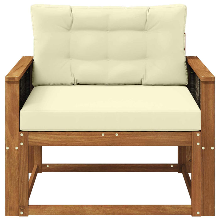 Canapea Medie pentru Exterior Lemn Solid de Acacia natural - WALTI WALTI
