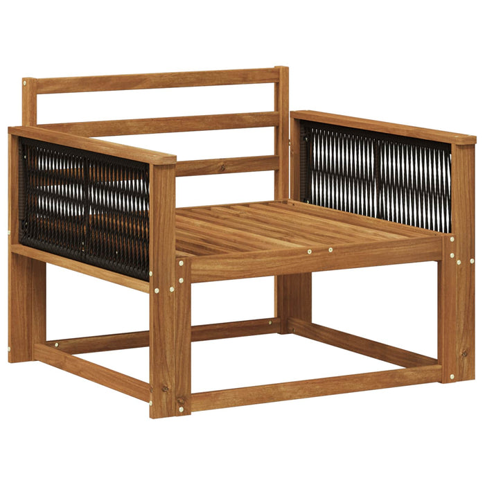 Canapea Medie pentru Exterior Lemn Solid de Acacia natural - WALTI WALTI